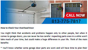 How to Check Your Overhead Door in Lake Magdalene - Click here to download